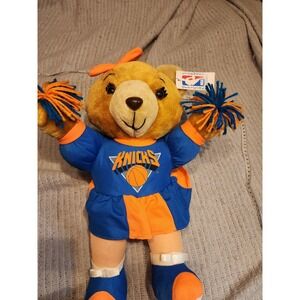 Vintage Play-By-Play New York Knicks Cheerleader Teddy Bear Plush NBA 19 Inch
